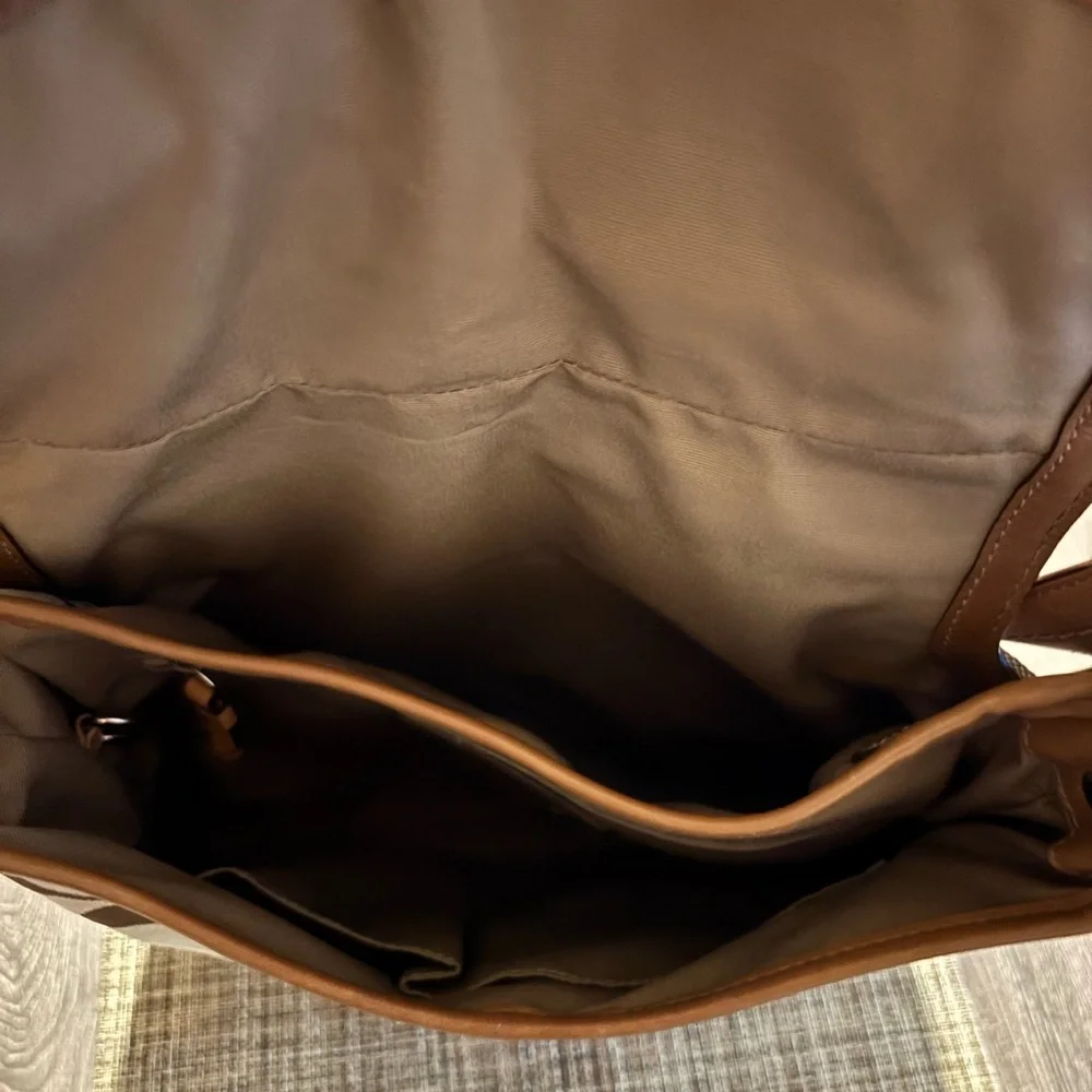 Coach Signature Canvas and Leather Crossbody Bag in Tan - Picture 10 of 10